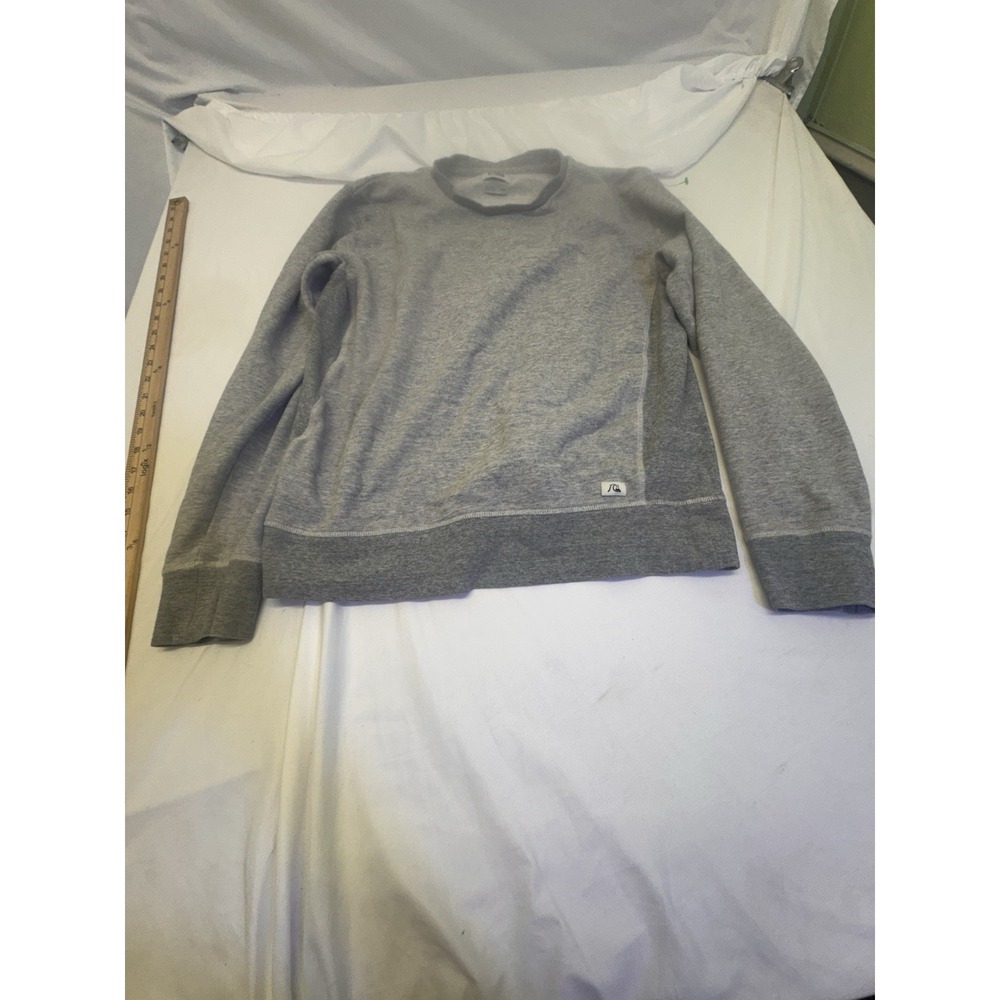 Quiksilver Men's Crewneck Sweatshirt Gray Pullover Size L Grunge Ski Skater